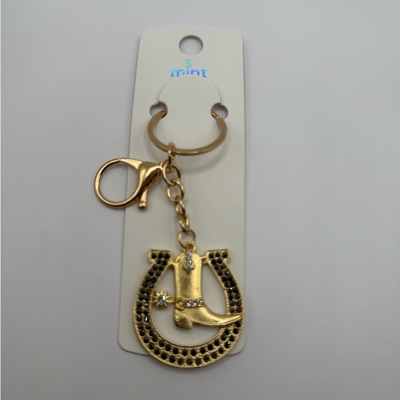 Mint Accessories - Mint Gold Horseshoe Charm Key Holder